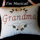 Simple Bullion Rose Music Box Pillow -- Personalized Embroidered MUSICAL Keepsake