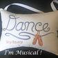Custom Designed Music Box Pillow -- Embroidered Musical Keepsake -- Baby, Wedding, Holiday, Birthday, Faith, Friendship, Your Choice
