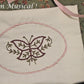 Custom Designed Music Box Pillow -- Embroidered Musical Keepsake -- Baby, Wedding, Holiday, Birthday, Faith, Friendship, Your Choice