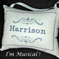 Royal Baby Music Box Pillow -- Personalized Embroidered MUSICAL Keepsake
