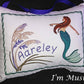 Mermaid Music Box Pillow -- Personalized Embroidered MUSICAL Keepsake