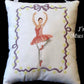 Ribbon Ballerina Music Box Pillow -- Personalized Embroidered MUSICAL Keepsake