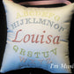 Baby Alphabet Music Box Pillow -- Personalized Embroidered MUSICAL Keepsake