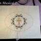 Floral Wreath Cross Music Box Pillow -- Personalized Embroidered MUSICAL Keepsake