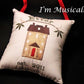 Welcome Home Music Box Pillow -- Personalized Embroidered MUSICAL Keepsake -- Wedding, Housewarming