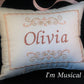 Royal Baby Music Box Pillow -- Personalized Embroidered MUSICAL Keepsake