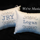 Royal Baby Music Box Pillow -- Personalized Embroidered MUSICAL Keepsake