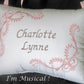 Elegant Baby Music Box Pillow -- Personalized Embroidered MUSICAL Baby Keepsake