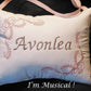 Elegant Baby Music Box Pillow -- Personalized Embroidered MUSICAL Baby Keepsake