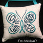 Hope Butterfly Music Box Pillow -- Personalized Embroidered MUSICAL Keepsake -- Breast Cancer, Causes, Interstitial Cystitis