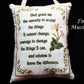 Serenity Prayer Music Box Pillow -- Personalized Embroidered MUSICAL Keepsake
