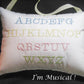 Baby Alphabet Music Box Pillow -- Personalized Embroidered MUSICAL Keepsake