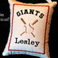 Softball Team/Player Music Box Pillow -- Personalized Embroidered MUSICAL Keepsake
