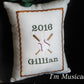 Softball Team/Player Music Box Pillow -- Personalized Embroidered MUSICAL Keepsake