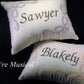 Elegant Baby Music Box Pillow -- Personalized Embroidered MUSICAL Baby Keepsake