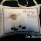Stuffed Lamb Music Box Pillow -- Personalized Embroidered MUSICAL Baby Keepsake