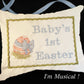 Easter Egg Music Box Pillow -- Personalized Embroidered MUSICAL Baby Keepsake