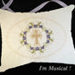 Floral Wreath Cross Music Box Pillow -- Personalized Embroidered MUSICAL Keepsake