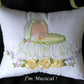 Baby Bassinet Music Box Pillow -- Personalized Embroidered MUSICAL Keepsake